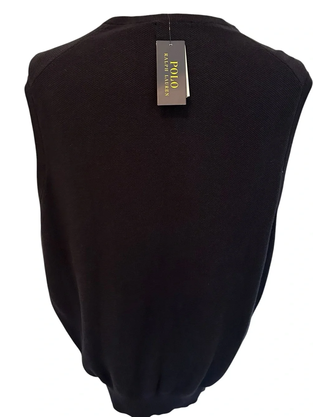 POLO RALPH LAUREN Navy Heather Pima Cotton Sweater Vest Men’s XL NWT